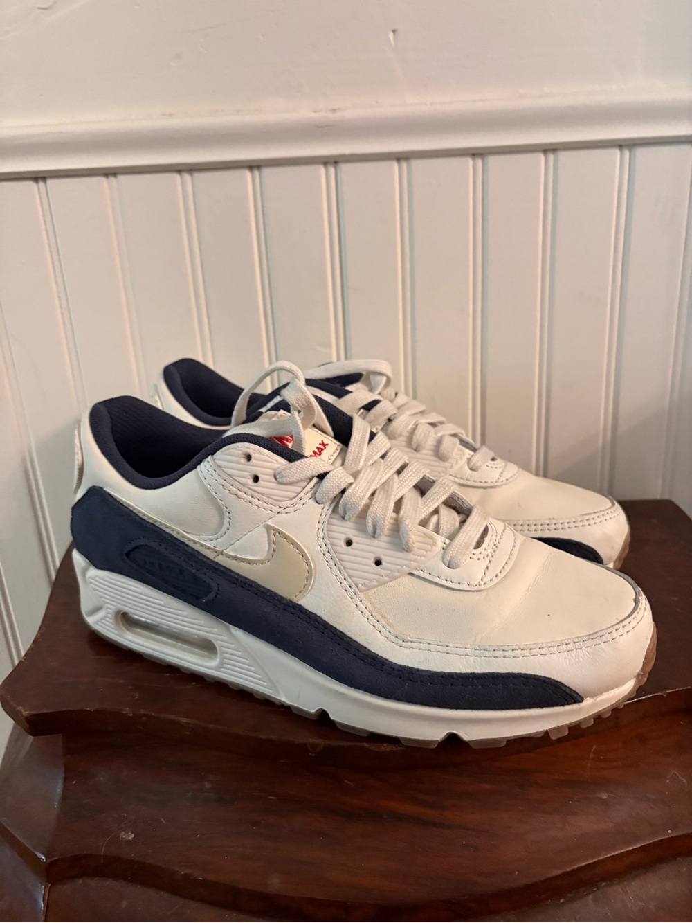Nike Air Max White and Navy Men’s 7.5 US
